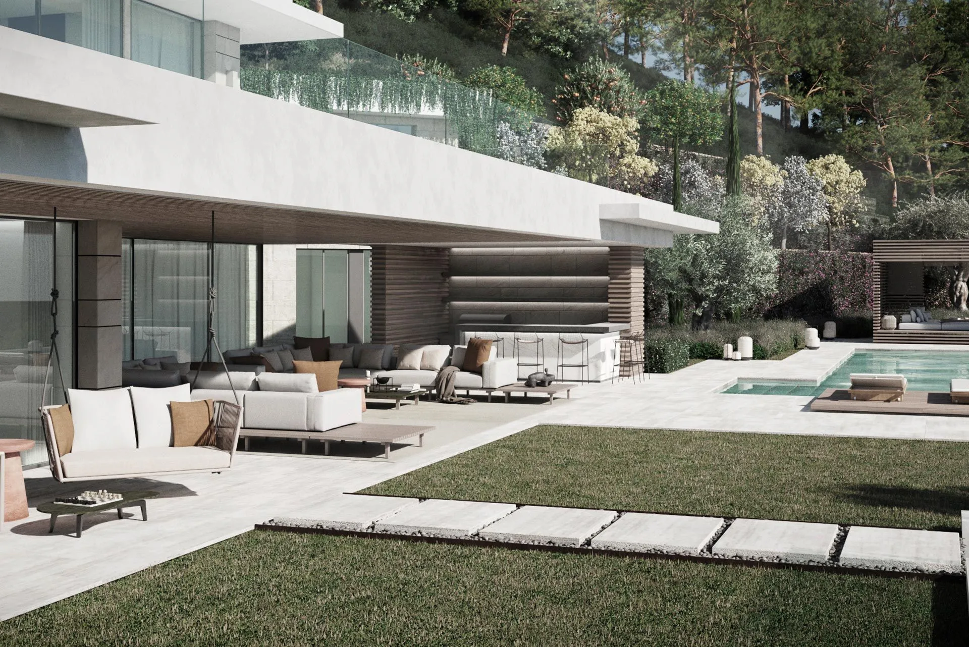 Modern residence featuring sustainable materials and seamless indoor-outdoor flow by ARK Architects.