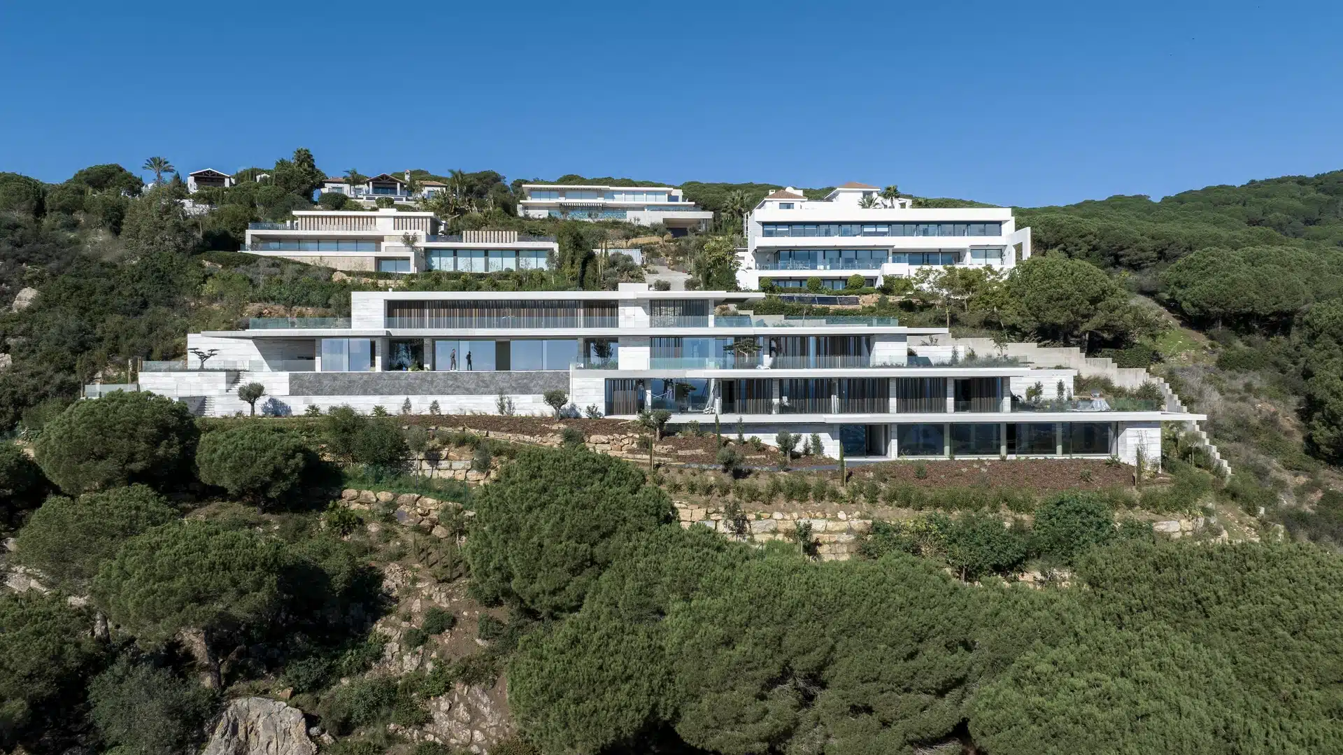 Luxury architectural view of The Sanctuary in Sotogrande, a signature project by Manuel Ruiz Moriche.